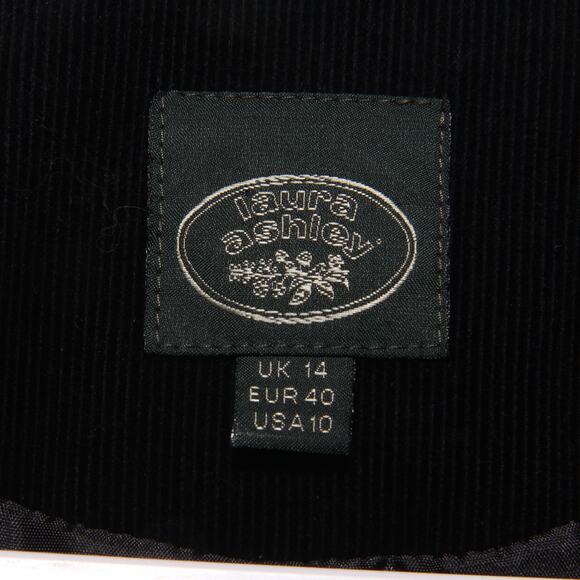 Laura Ashley Black Corduroy Blazer Jacket Size 10 - Picture 6 of 10